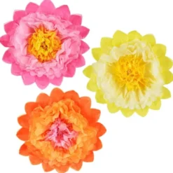 Blomdekorationer i Papper 3-Pack
