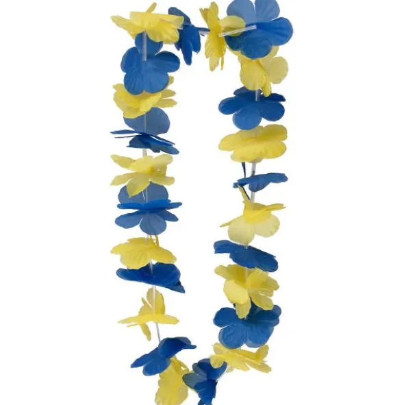 Blomhalsband Gul/Blå 100 cm