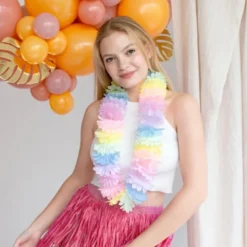 Blomhalsband Pastell 120 cm