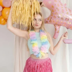 Blomhalsband Pastell 120 cm