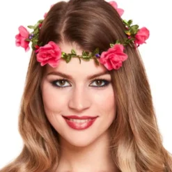 Blomkrans med Mörkrosa Blommor