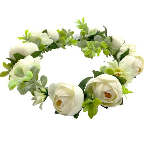 Blomkrans med Vita Pioner