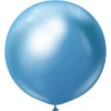 Blå Stora Chrome Latexballonger (2-pack)