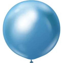 Blå Stora Chrome Latexballonger (2-pack)