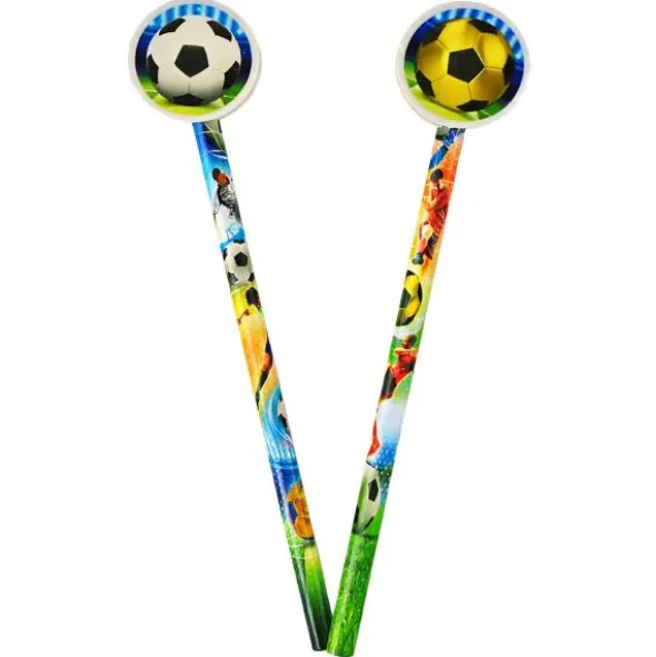 Blyertspenna med Suddgummi Fotboll 17 cm