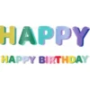 Bokstavsgirlang Happy Birthday Flerfärgad 1,7 m