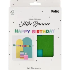 Bokstavsgirlang Happy Birthday i Filt 4 m