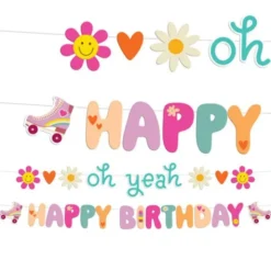 Bokstavsgirlang Happy Birthday Boho Girlz