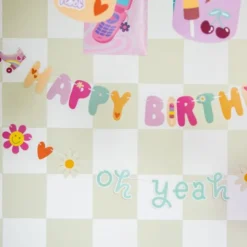 Bokstavsgirlang Happy Birthday Boho Girlz
