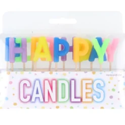 Bokstavsljus Happy Birthday Flerfärgad