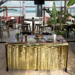 Bordskjol Fransar Metallic Guld 300x74 cm