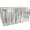 Bordskjol Fransar Metallic Silver 300x74 cm