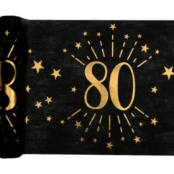 Bordslöpare 80 År Birthday Party Guld