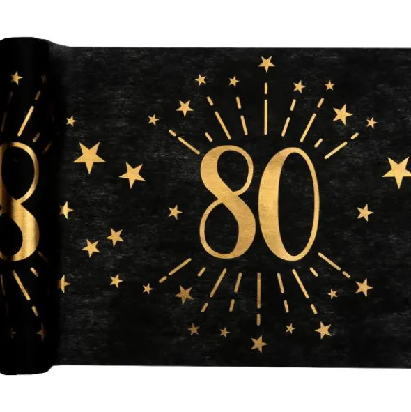 Bordslöpare 80 År Birthday Party Guld