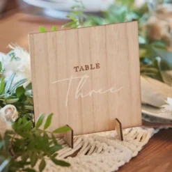 Bordsnummer Trä Botanical Wedding