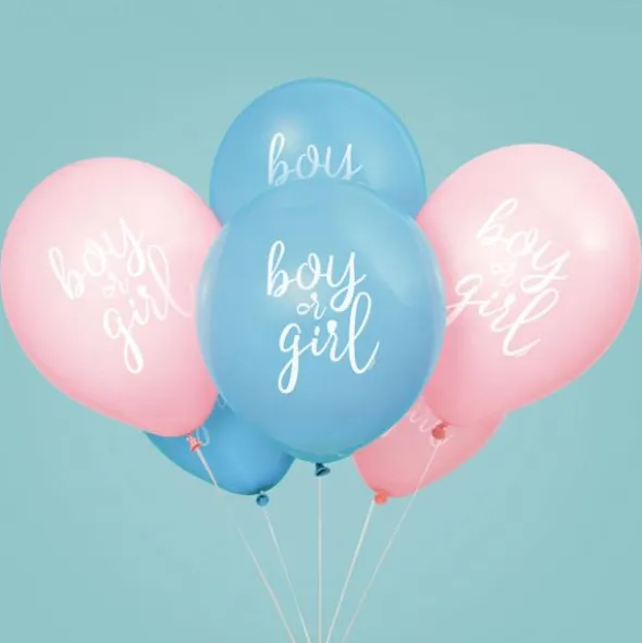 Boy or Girl Ballonger Blå & Rosa