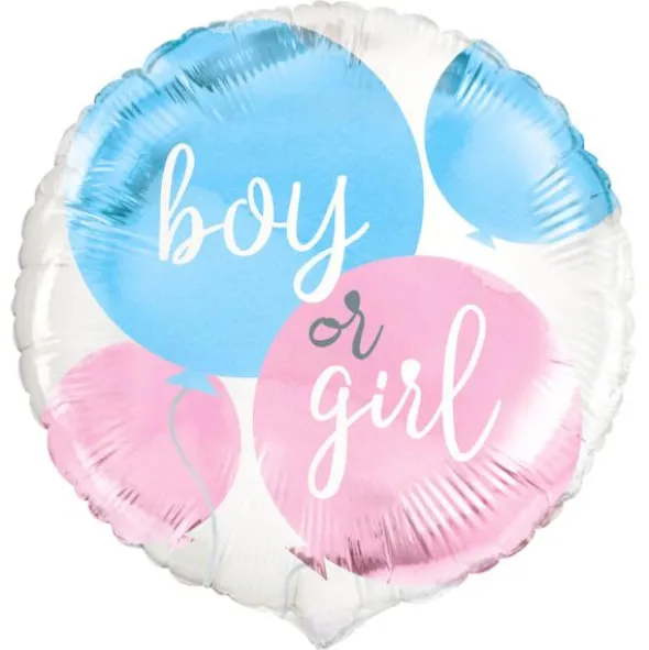 Boy or Girl Folieballong Blå & Rosa