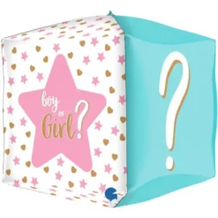 Boy or Girl Fyrkantig Folieballonger