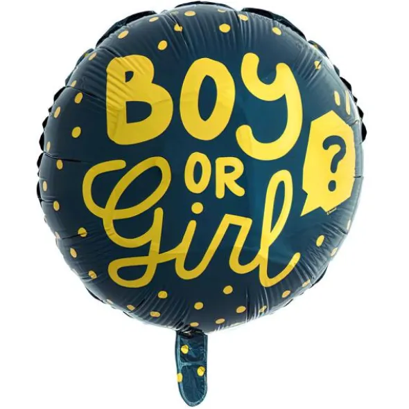 Boy or Girl Mörk Folieballong