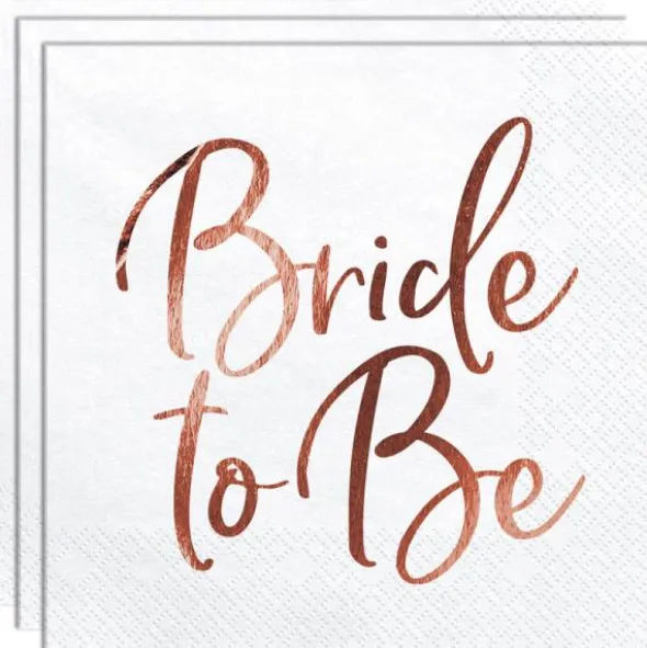 Bride To Be Servetter Metallic Roséguld