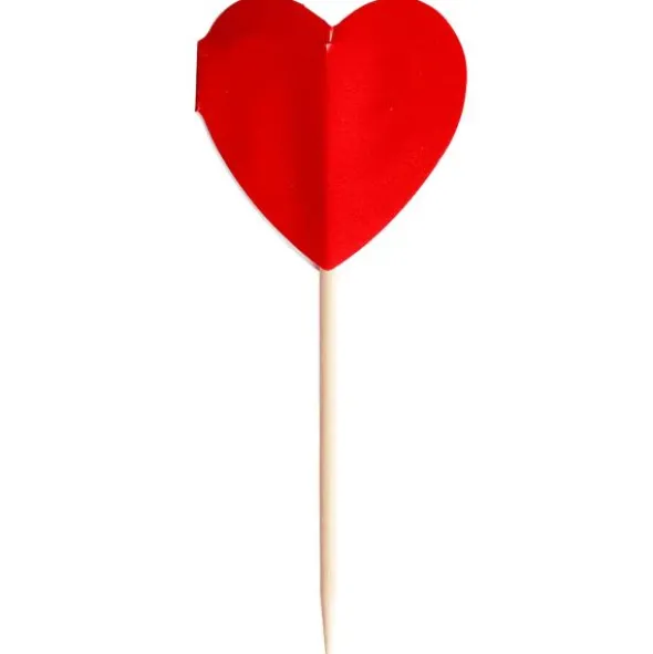Cake Picks Röda Hjärtan 10-pack