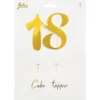 Cake Topper Guld 18