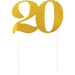 Cake Topper Guld 20