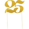 Cake Topper Guld 25