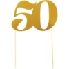 Cake Topper Guld 50
