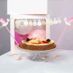 Cake Topper Hello Baby Rosa