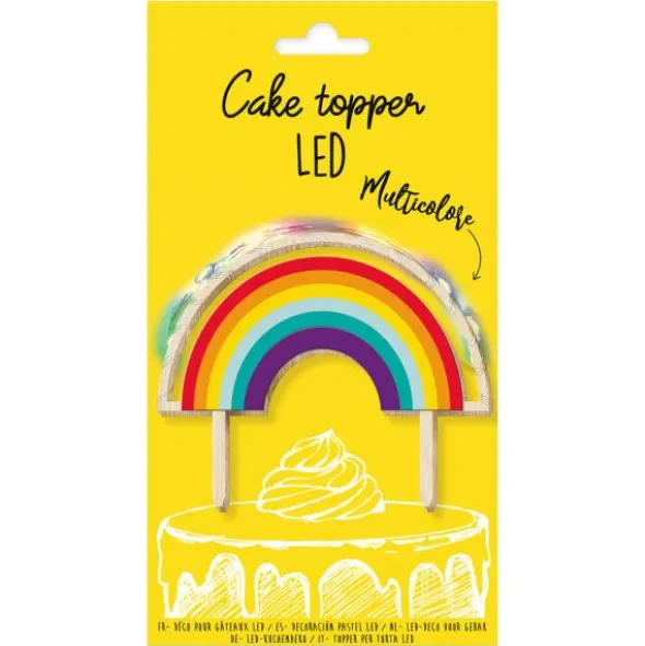 Cake Topper LED Regnbåge