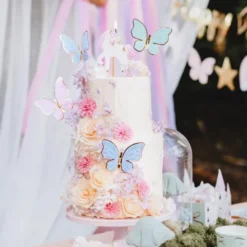 Cake Toppers Fjärilar Färgmix 9-pack