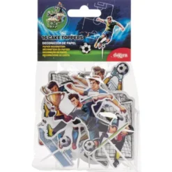 Cake Toppers Fotboll 10 cm 16-pack