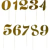 Cake Topper Siffror Guld