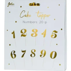 Cake Topper Siffror Guld