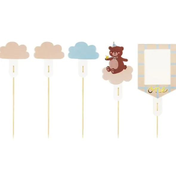 Cake Toppers Teddybjörn 1 år 5-pack