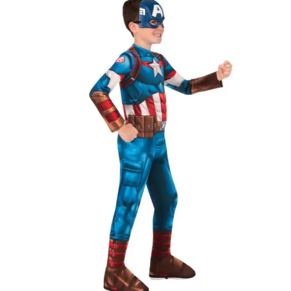 Captain America Dräkt Barn Medium (Medium (5-6 år))