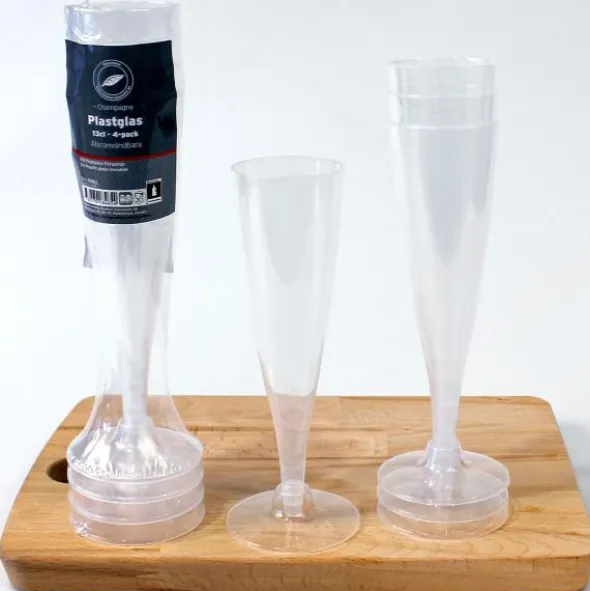 Champagneglas Plast 13 cl 4-pack