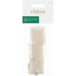 Chiffongband Ljusbeige 40 mm 3-pack