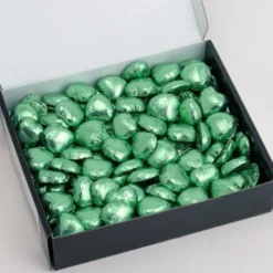 Chokladhjärtan i Ljusgrön Folie 1kg