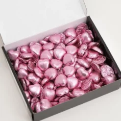 Chokladhjärtan i Rosa Folie 1kg