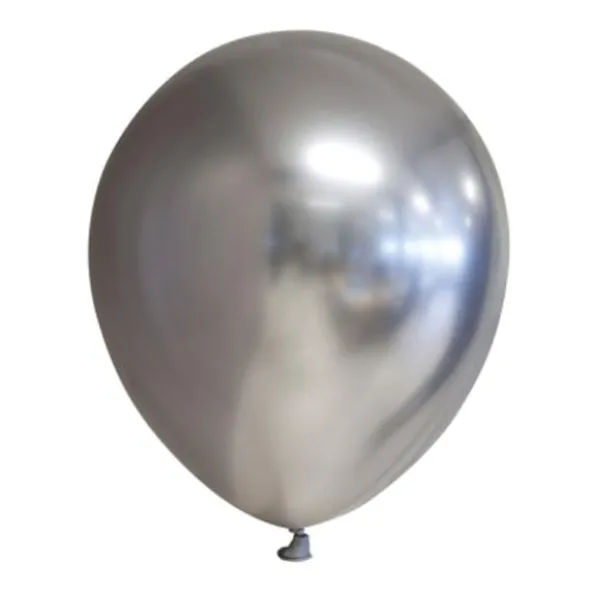 Chrome Miniballonger Silver 100-pack