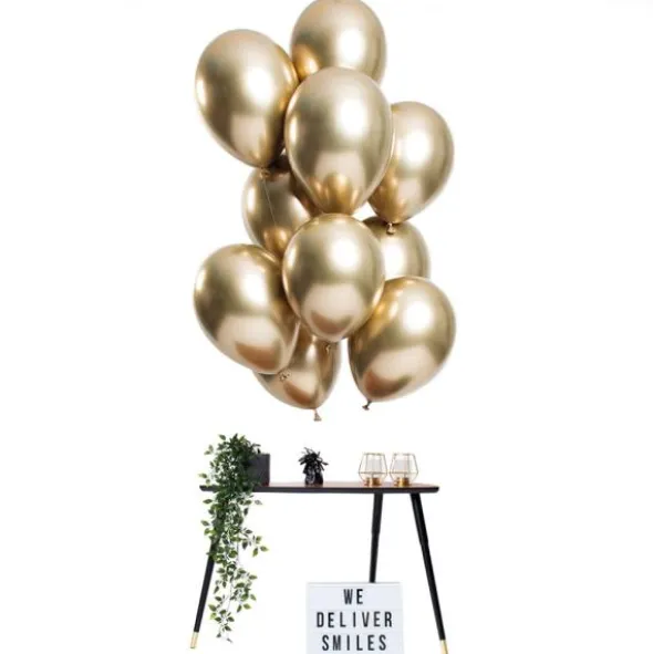 Chrome Mirror Ballonger Metallic Guld