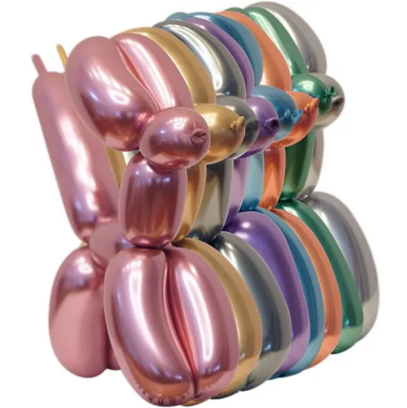 Chrome Mirror Figurballonger 100-pack