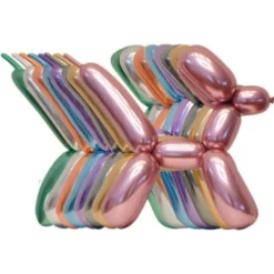 Chrome Mirror Figurballonger 100-pack