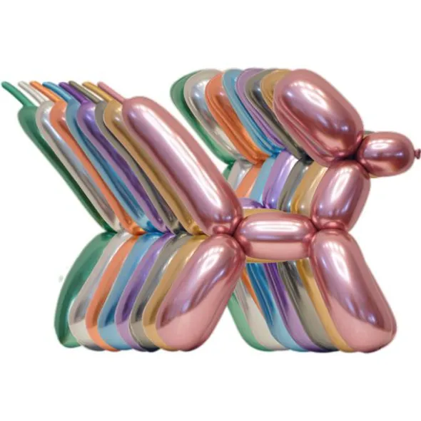 Chrome Mirror Figurballonger 100-pack
