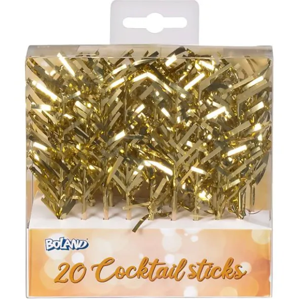 Cocktailpinnar Guld Glitter