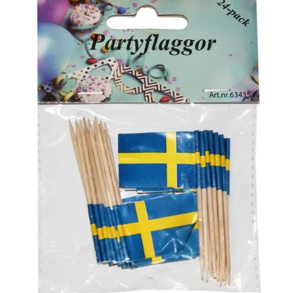Cocktailpinnar Svenska Flaggan 24-Pack