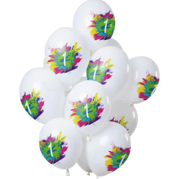 Color Splash 1-års Ballonger Latex