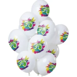 Color Splash 30-års Ballonger Latex